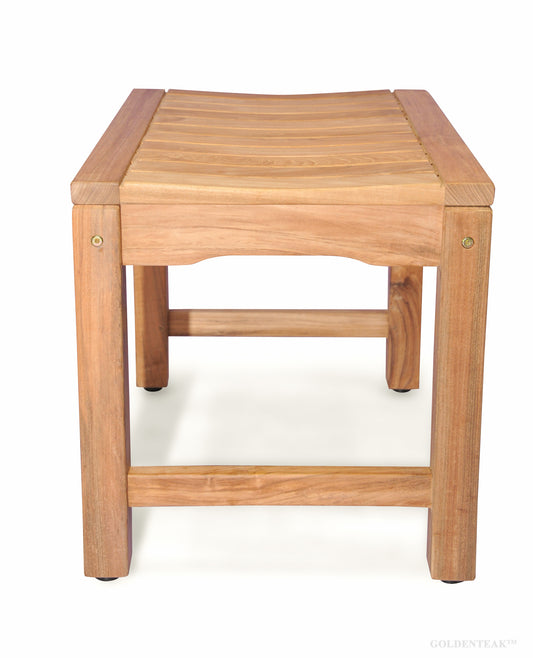 GOLDENTEAK | Teak Shower Bench Rosemont - 24 inch - Grade A Teak,Natural Finish