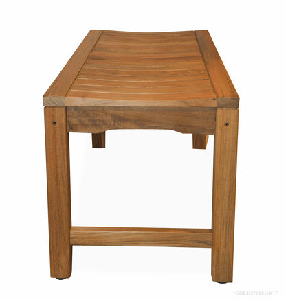 GOLDENTEAK Teak Shower Bench 36 in - Grade A Teak, Natural Finish