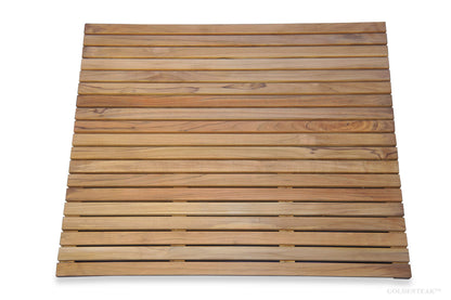 GOLDENTEAK® Premium Teak Bath & Shower Mat – 26" x 26" | Non-Slip, Spa-Grade, 1.5" High